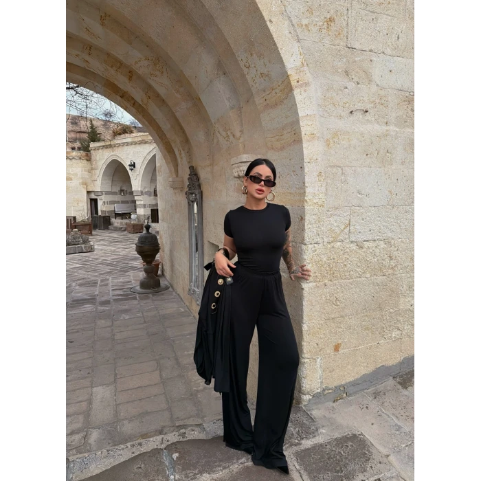 Siyah Üçlü Sandy Basic Takım