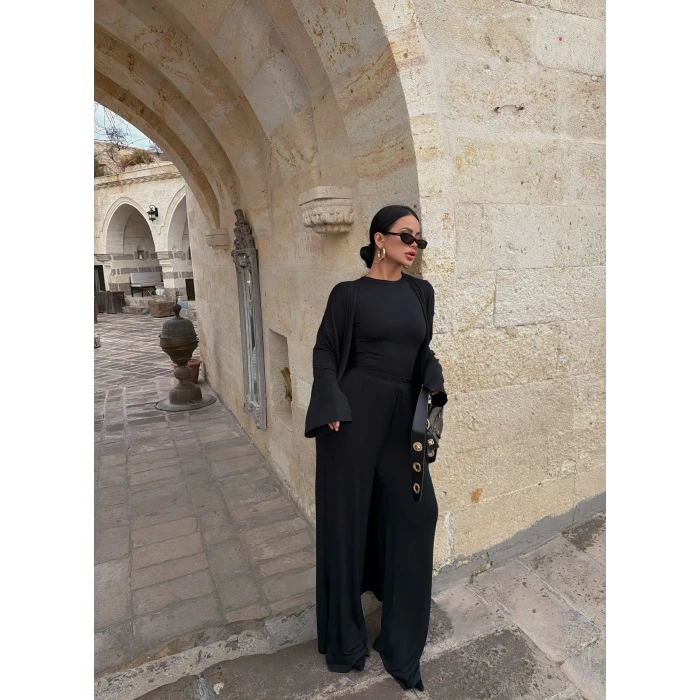 Siyah Üçlü Sandy Basic Takım