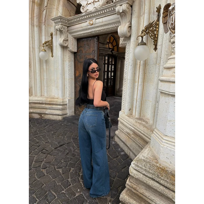 Yüksek Bel Wide Leg Jeans