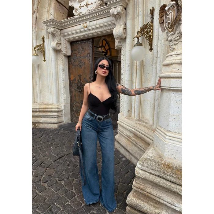 Yüksek Bel Wide Leg Jeans