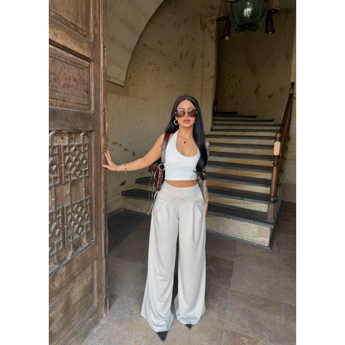 Bej Körüklü Modal Pantolon