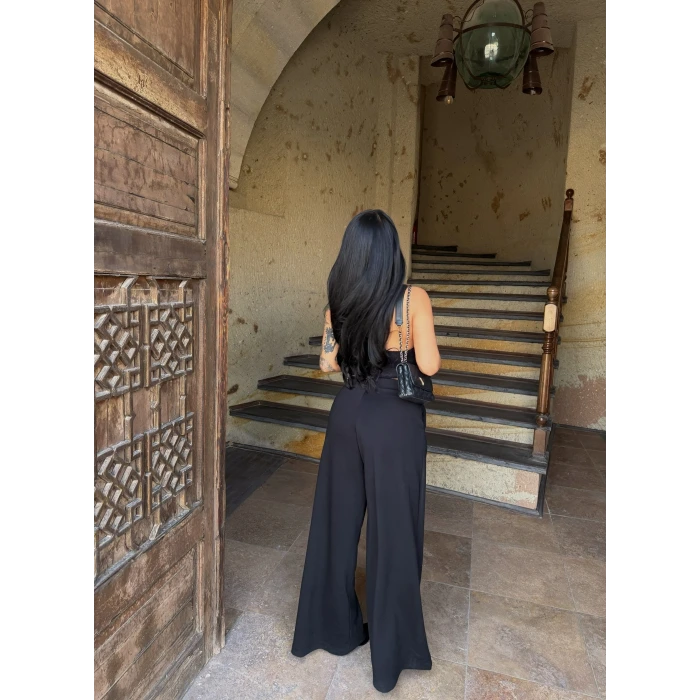 Siyah Körüklü Modal Pantolon