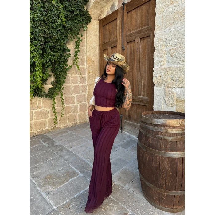 Mürdüm Halter Ters Dikişli İkili Takım