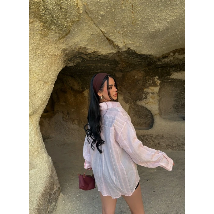 Pudra Line Boyfriend Gömlek