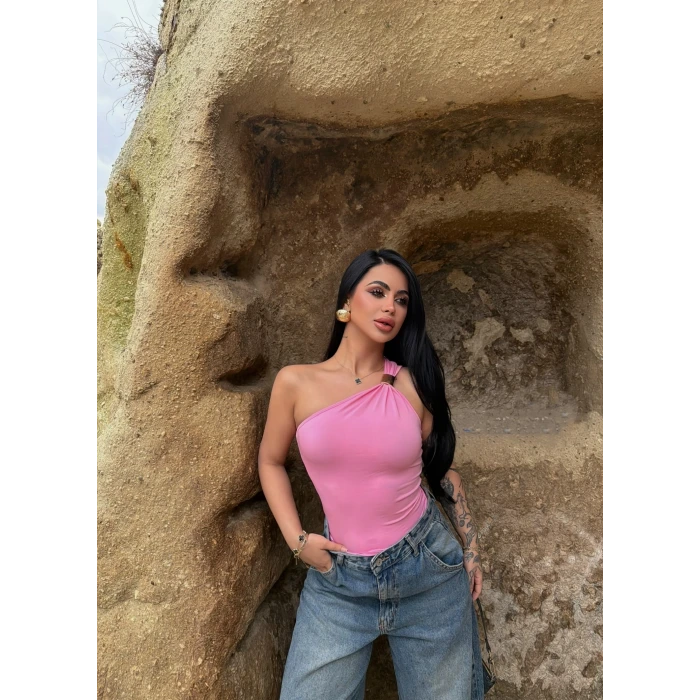 Pembe Omuz Aksesuarlı Sandy Crop