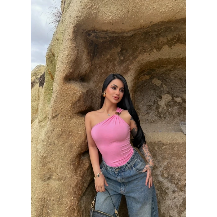 Pembe Omuz Aksesuarlı Sandy Crop