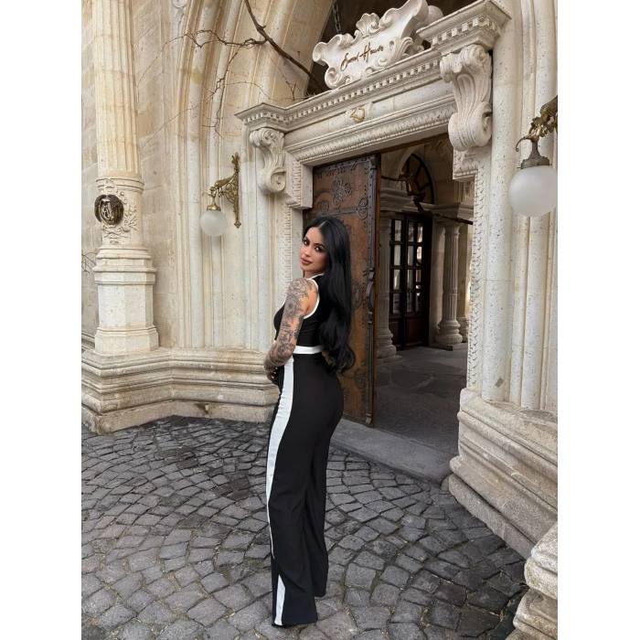 Siyah Ön Garnili Fitilli Takım