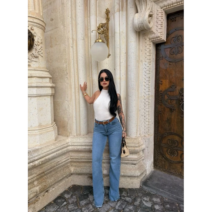 Deri Kemerli İspanyol Pantolon