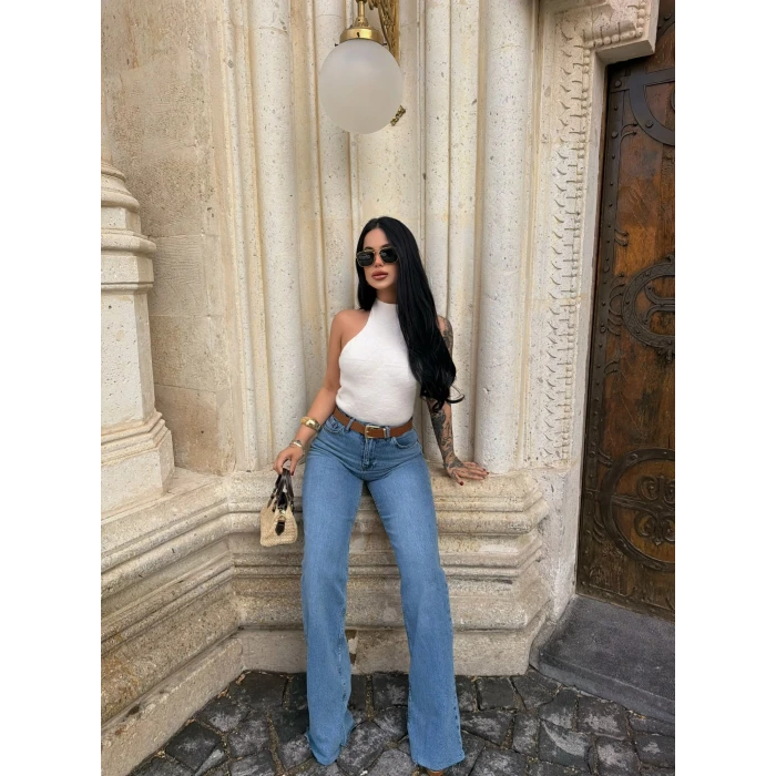 Deri Kemerli İspanyol Pantolon