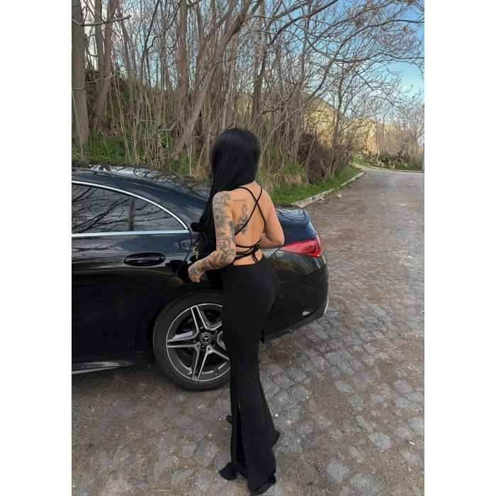 Sırt İpli Yırtmaçlı Tulum