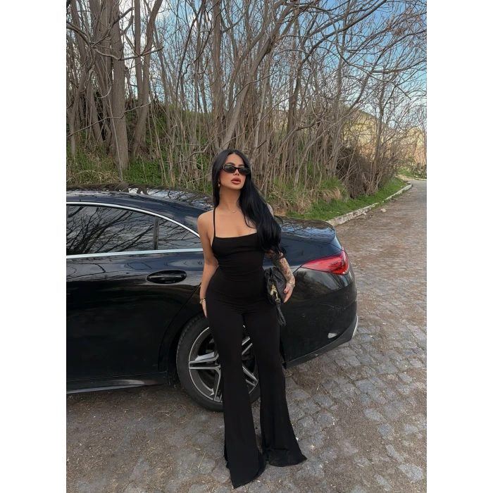 Sırt İpli Yırtmaçlı Tulum