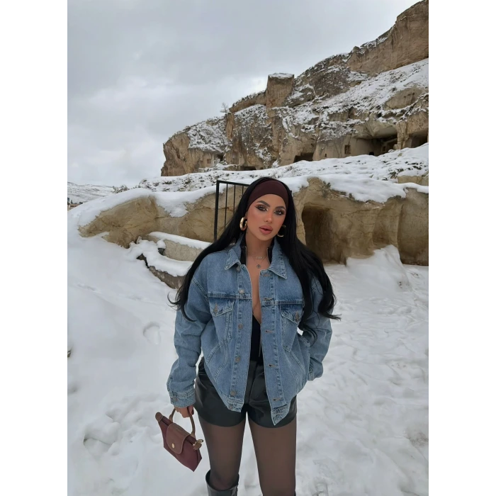 Atelier Sırt Baskı Denim Ceket