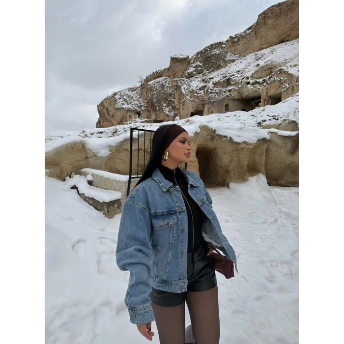 Atelier Sırt Baskı Denim Ceket