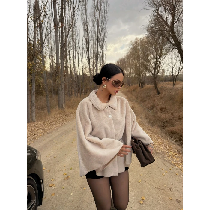 Bej Kemerli Peluş Panço