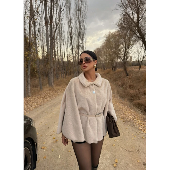 Bej Kemerli Peluş Panço