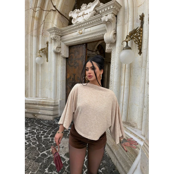 Bej Yarasa Kol Panço Bluz