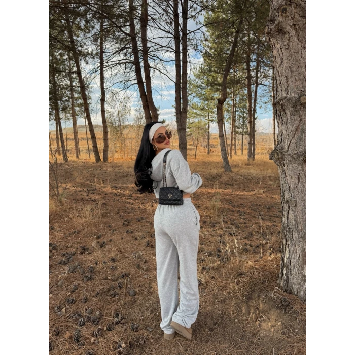 Bel Lastikli Kapşonlu Takım