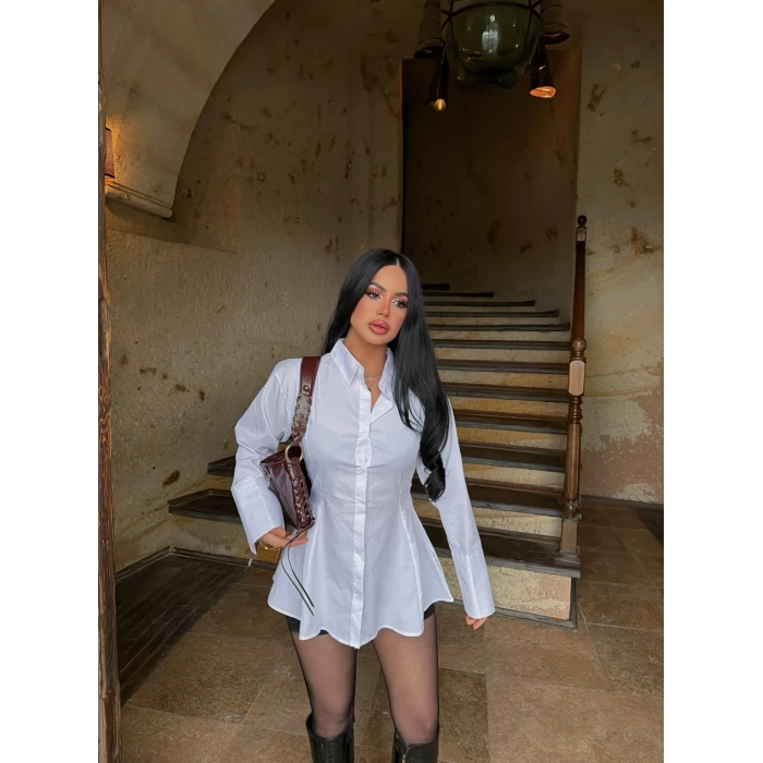 Belden Oturtmalı Gömlek