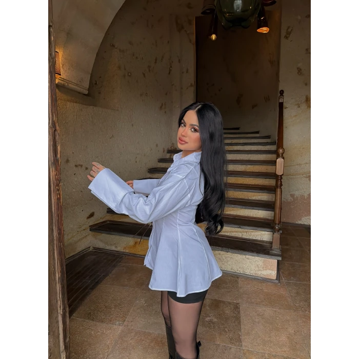 Belden Oturtmalı Gömlek