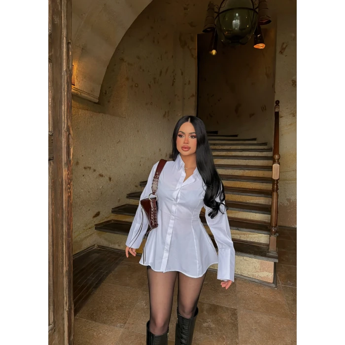 Belden Oturtmalı Gömlek