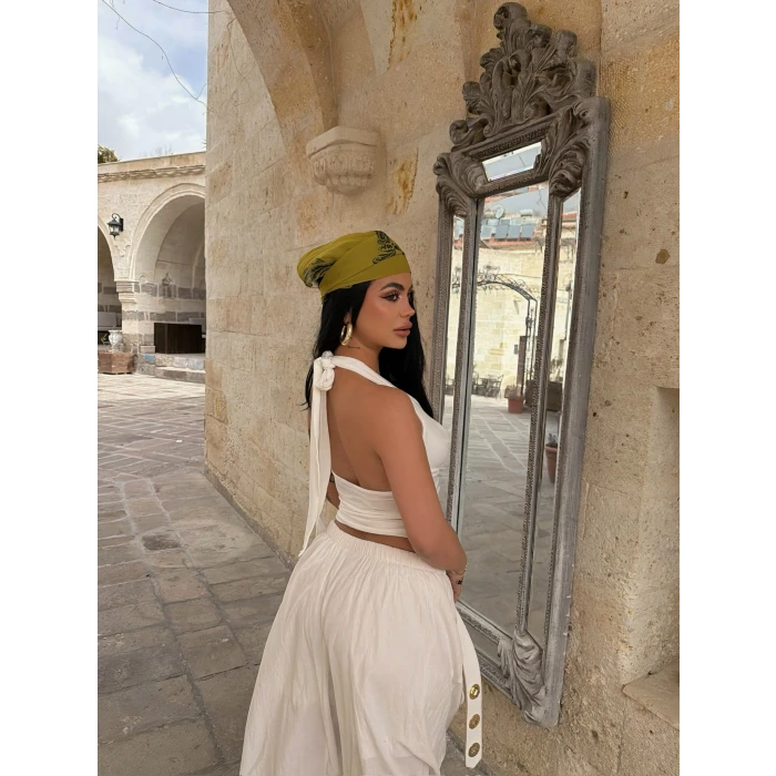 Beyaz Summer Degaje Bluz