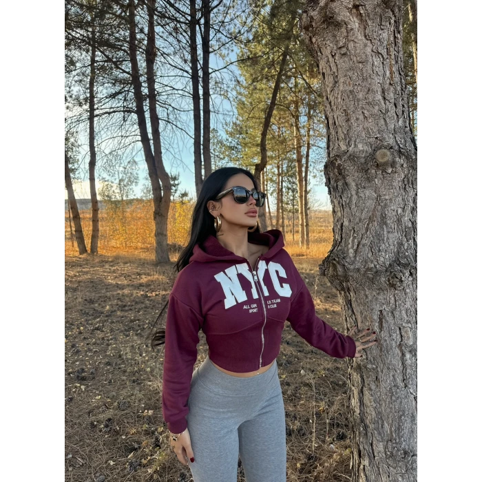 Bordo Nyc Korseli Sweat