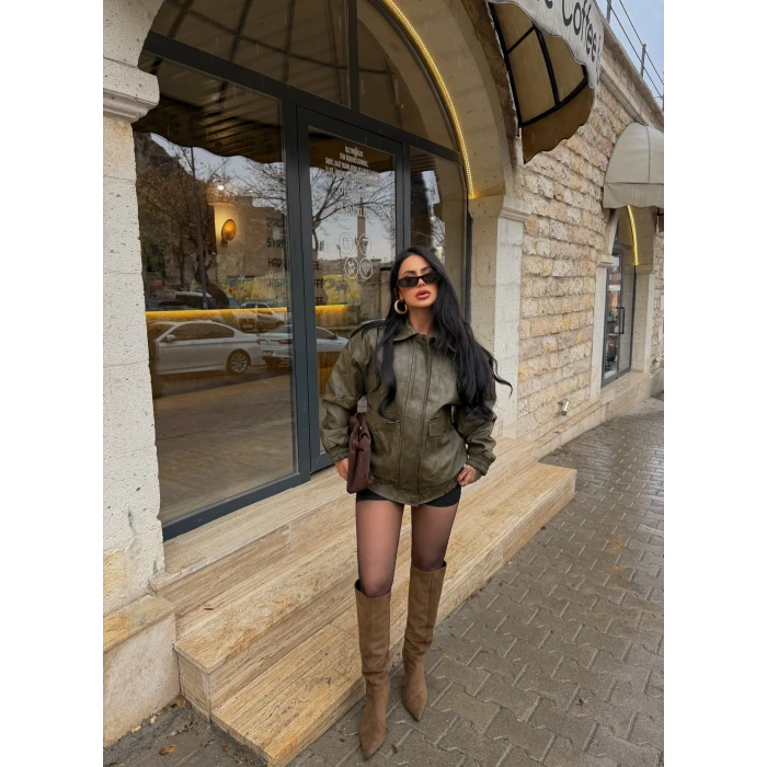 Büyük Cep Deri Ceket