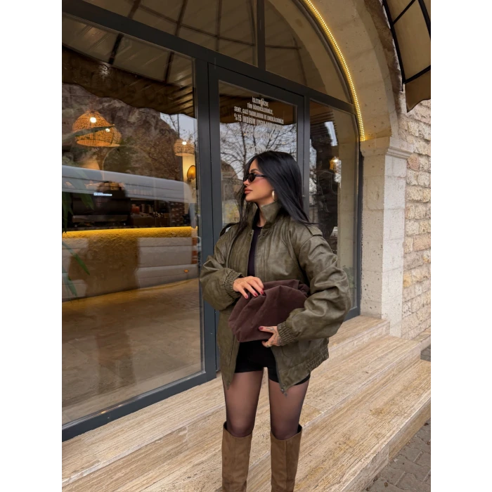 Büyük Cep Deri Ceket