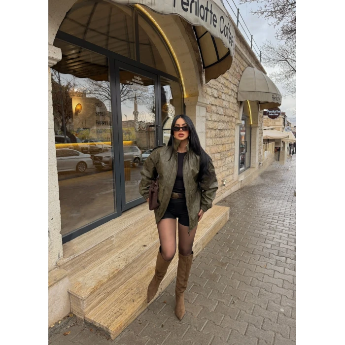 Büyük Cep Deri Ceket