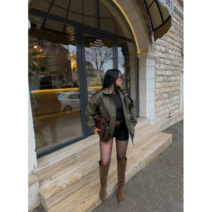 Büyük Cep Deri Ceket