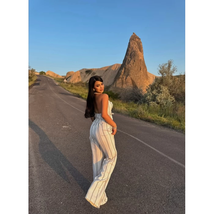 Çizgili Rustik İkili Takım