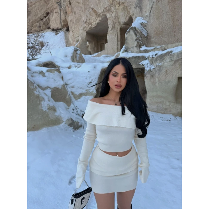 Ekru Eira Triko İkili Takım