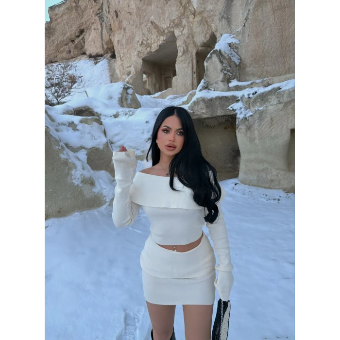 Ekru Eira Triko İkili Takım