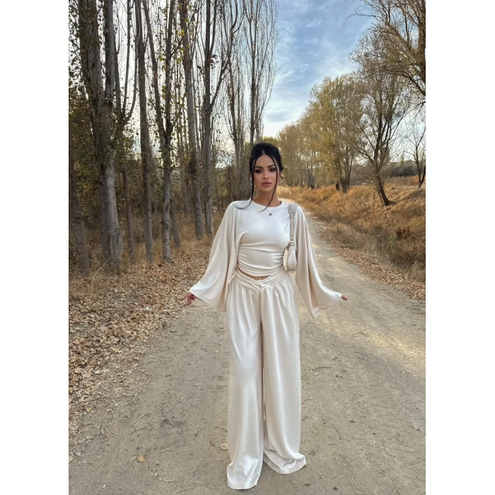 Ekru Modal Kemer Takım