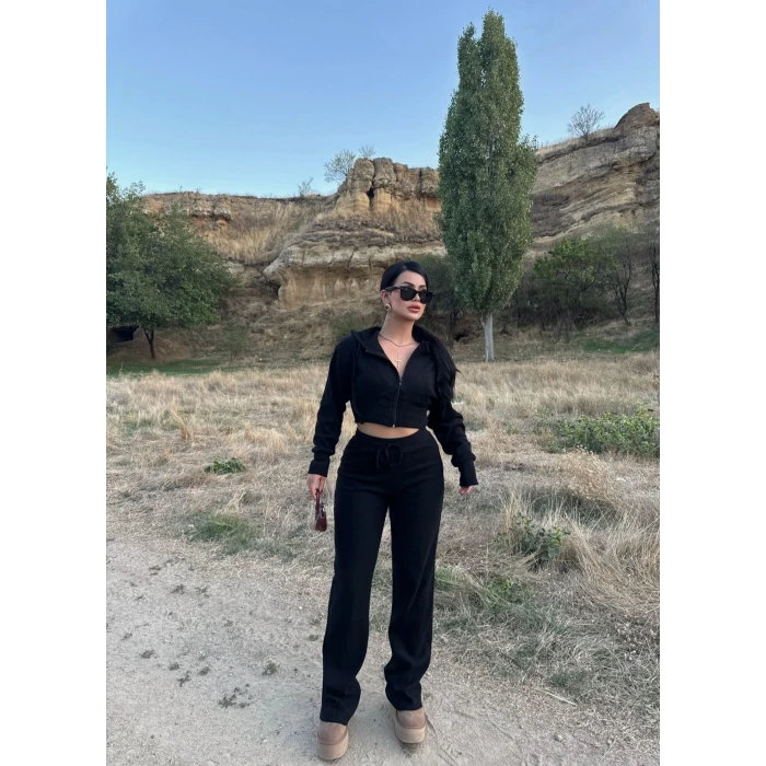 Fermuarlı Eşofman İkili Takım