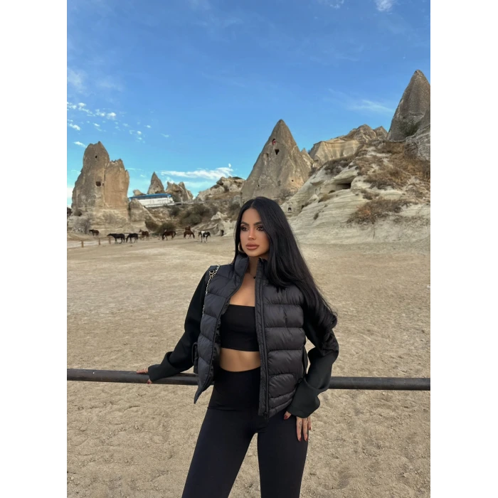 Fermuarlı Şişme Mont