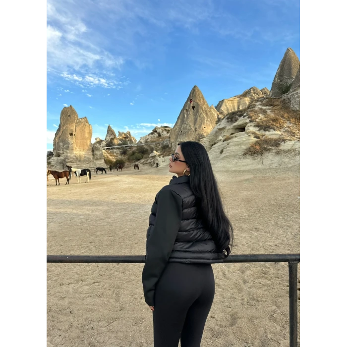Fermuarlı Şişme Mont
