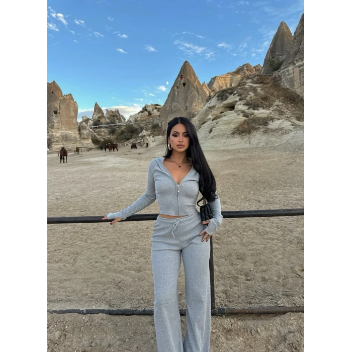 Gri Fermuarlı Kaşkorse Takım