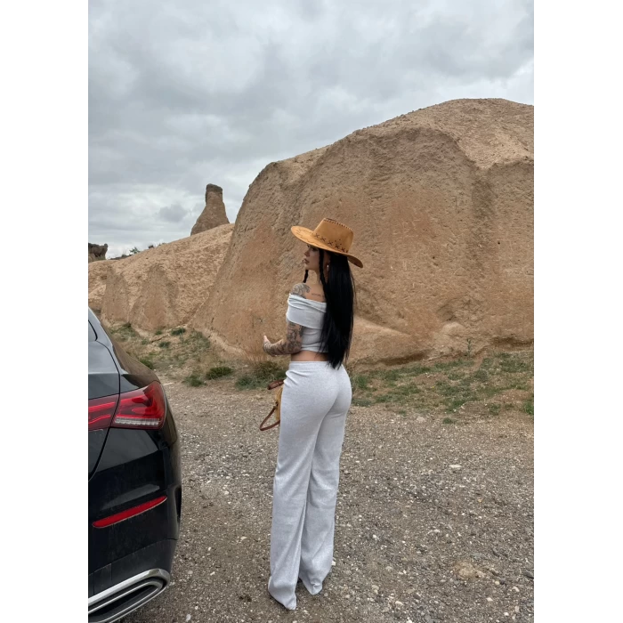 Gri Katlamalı Madonna Kaşkorse İkili Takım