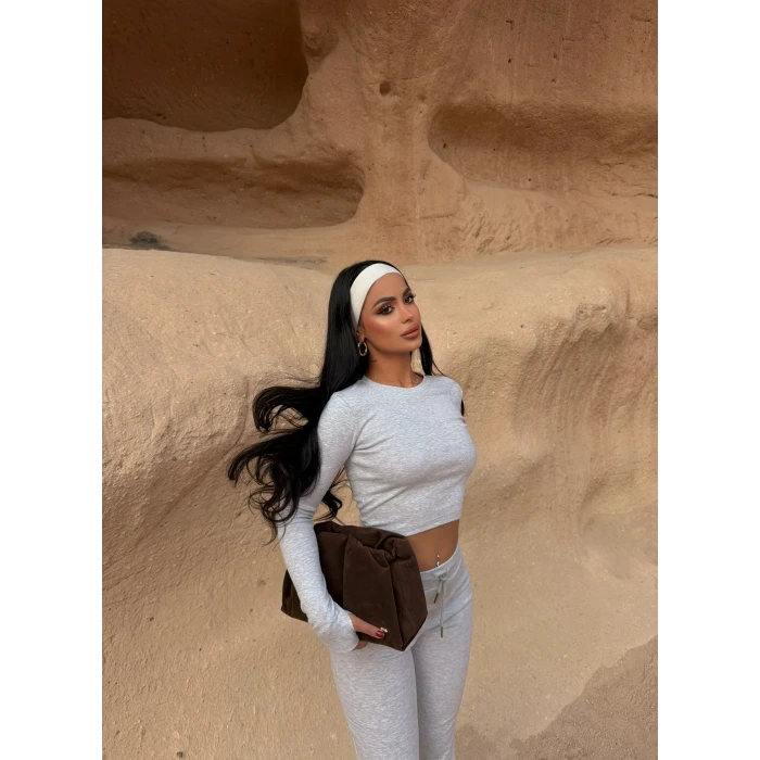 Gri Parmak Geçmeli Ribanalı Takım