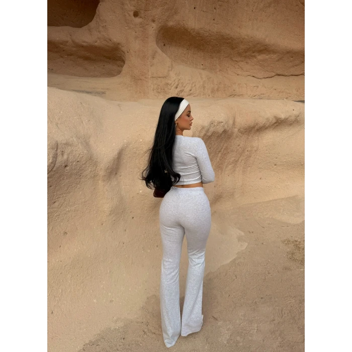 Gri Parmak Geçmeli Ribanalı Takım