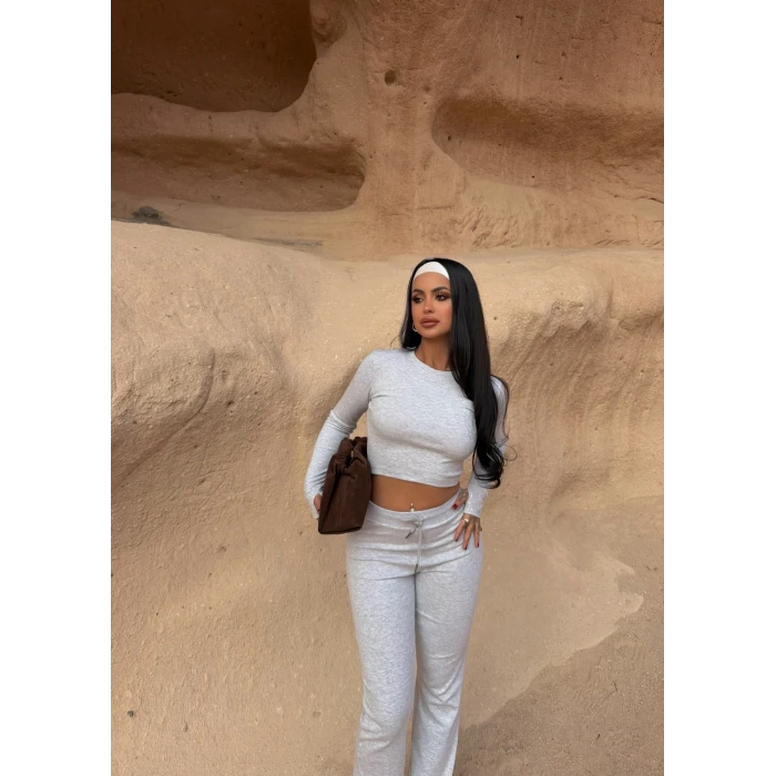 Gri Parmak Geçmeli Ribanalı Takım