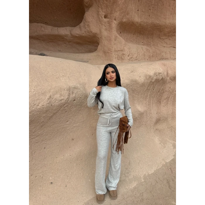 Gri Yumoş Basic İkili Takım