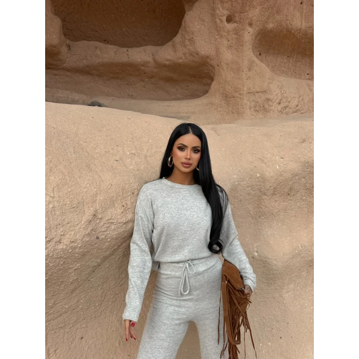 Gri Yumoş Basic İkili Takım