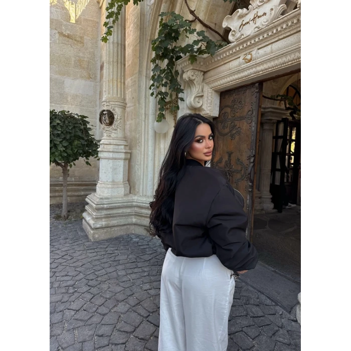 İçi Dolumlu Logo Bomber Mont