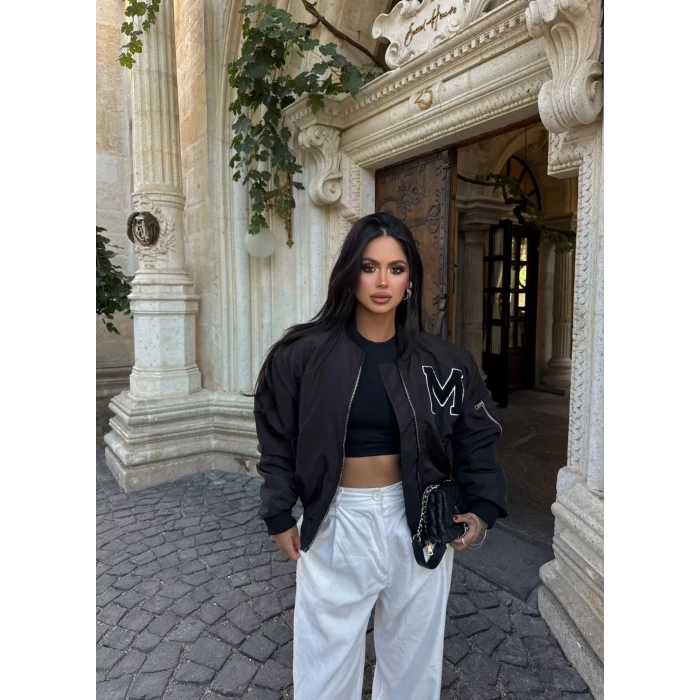 İçi Dolumlu Logo Bomber Mont