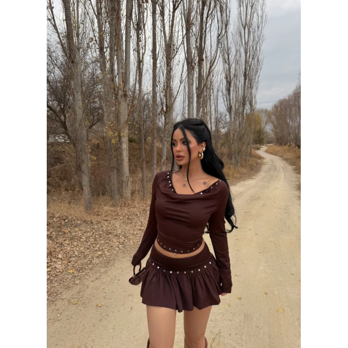 Kahve Droplu Manifest Takım