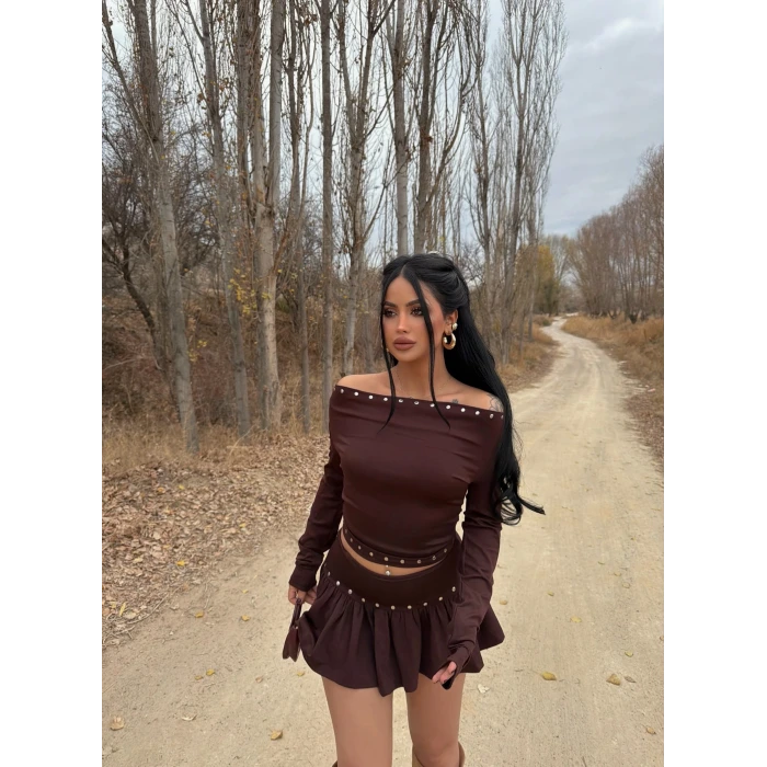 Kahve Droplu Manifest Takım