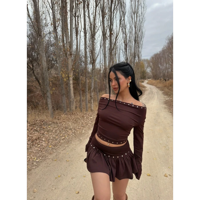 Kahve Droplu Manifest Takım