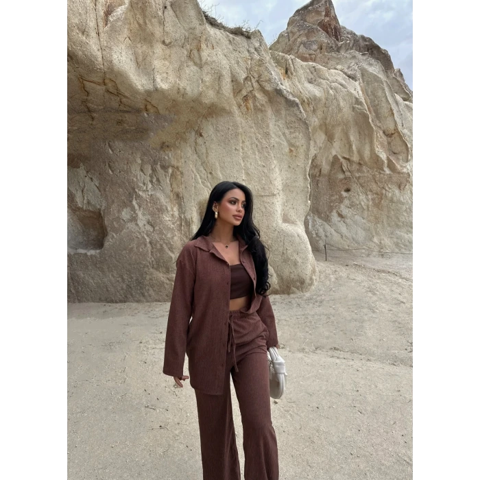 Kahve Urban Bürümcük İkili Takım